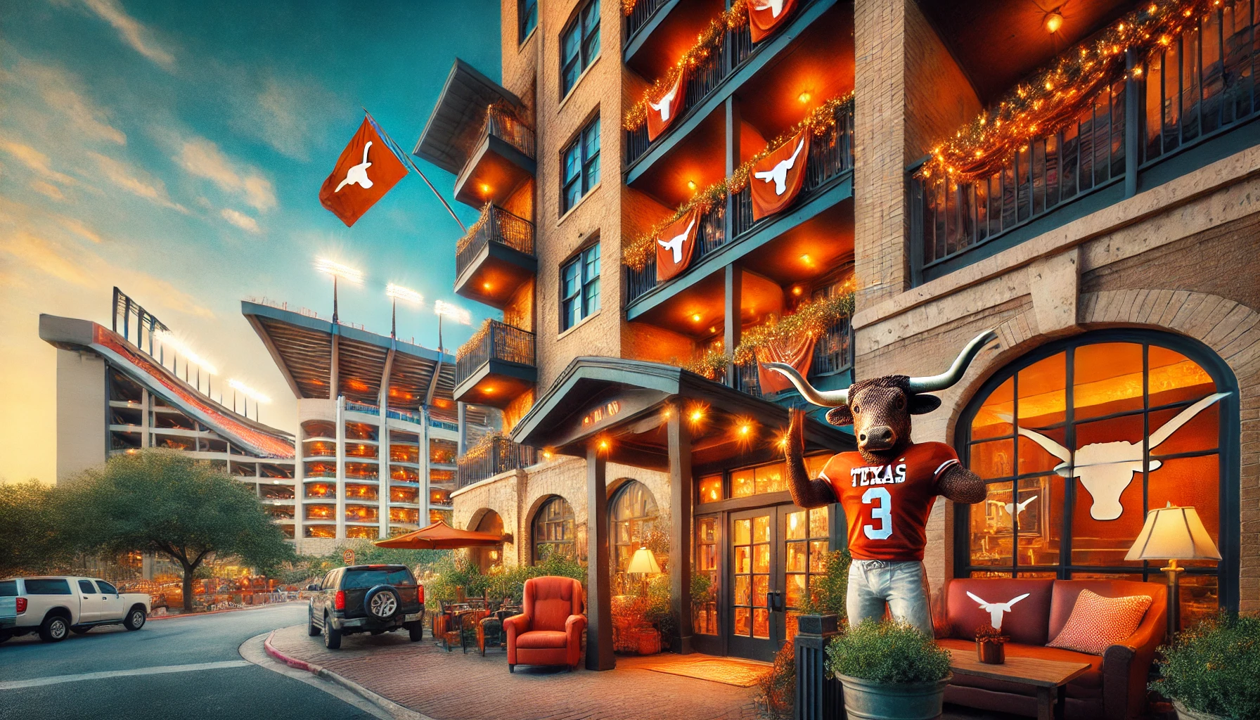 Hotels near Darrell K Royal–Texas Memorial Stadium in Austin, Texas: Top Stays with Luxury Amenities, Free Parking, and Walking Distance to Game Day Excitement